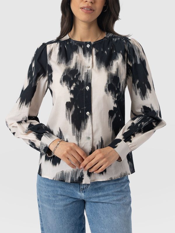 Amelie Blouse - White Fade Floral - Image 3