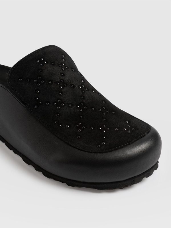 Lottie Studded Clogs - Black - Image 4