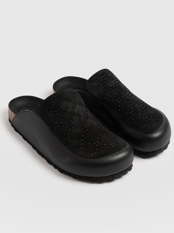 Lottie Studded Clogs - Black - Image 3