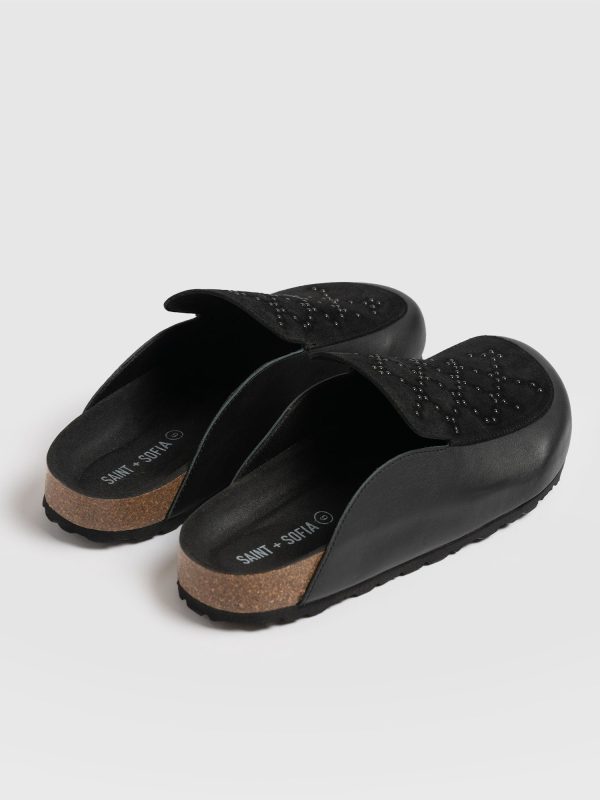 Lottie Studded Clogs - Black - Image 5