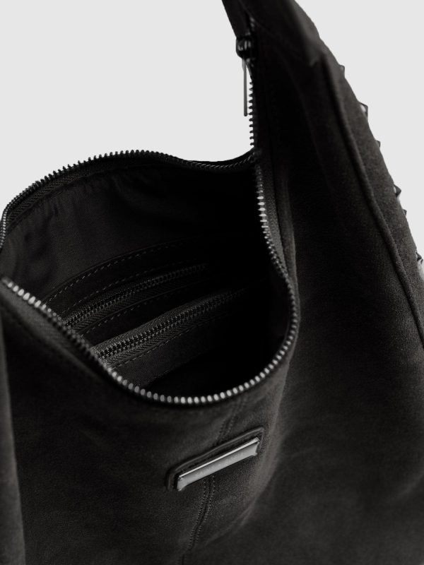 Margot Hobo Shoulder Bag - Black - Image 4