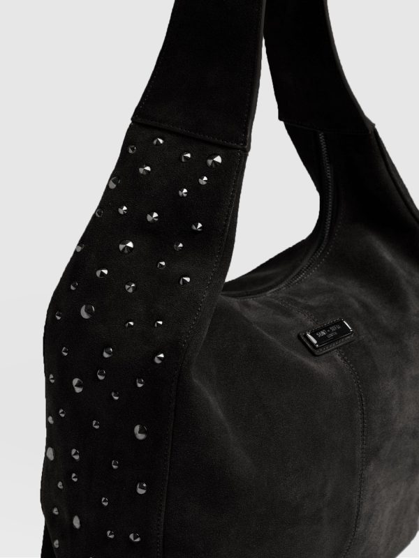 Margot Hobo Shoulder Bag - Black - Image 3