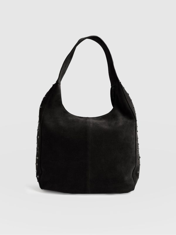 Margot Hobo Shoulder Bag - Black - Image 5