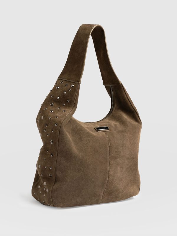 Margot Hobo Shoulder Bag - Khaki - Image 2