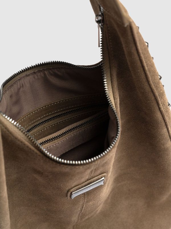 Margot Hobo Shoulder Bag - Khaki - Image 4