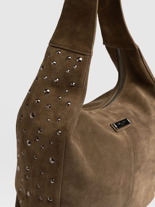 Margot Hobo Shoulder Bag - Khaki - Image 3