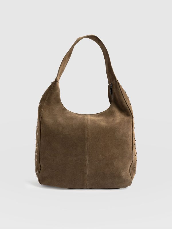 Margot Hobo Shoulder Bag - Khaki - Image 5